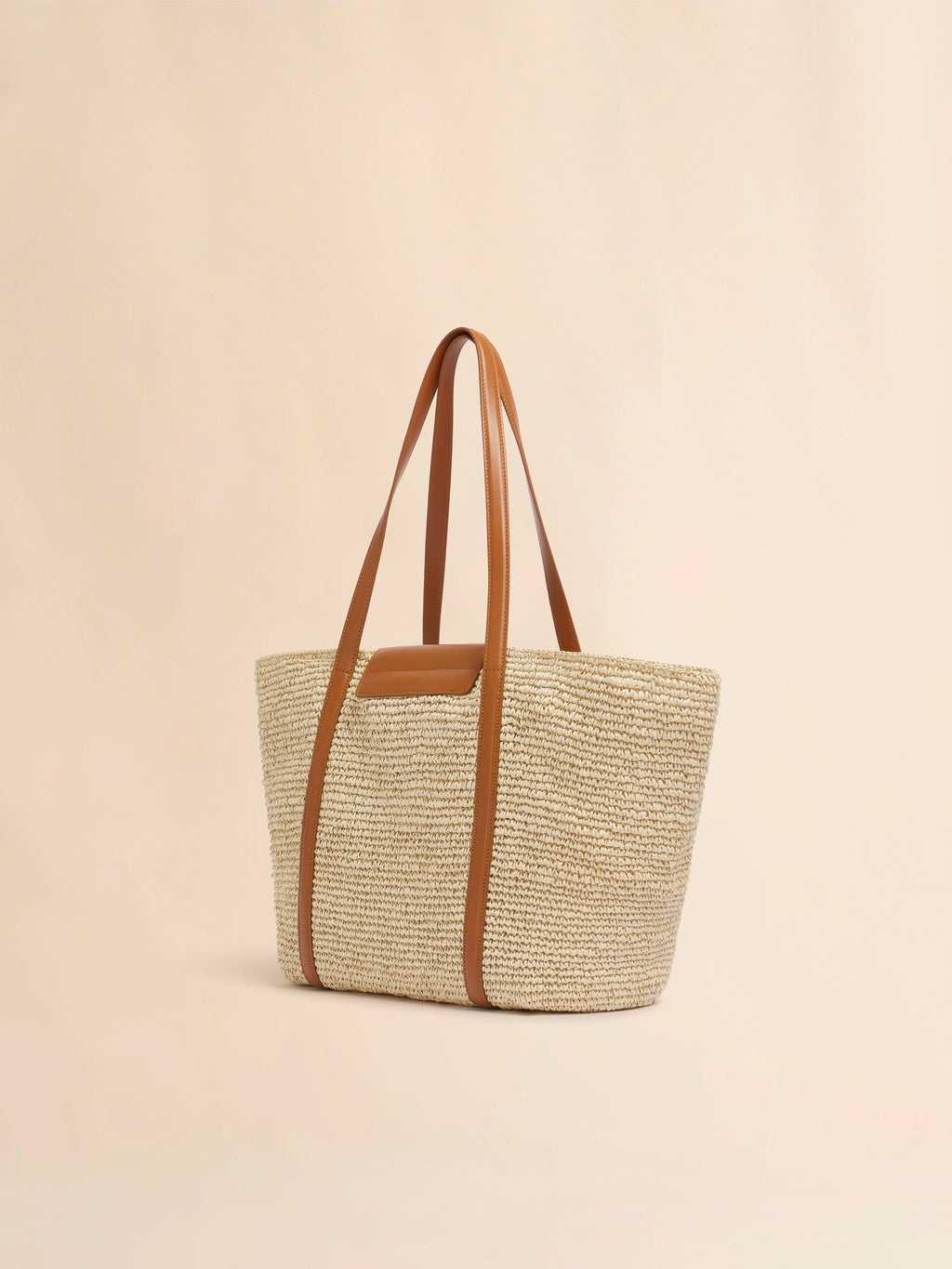 Tote bag de playa Trunkaroo mediana en efecto de rafia natural. MARNI